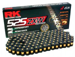 Cadena Rk BL525ZXW 116 eslabones negro/oro