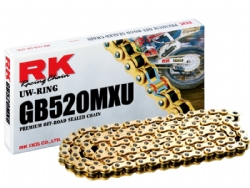 Cadena Rk GB520MXU 114 eslabones oro