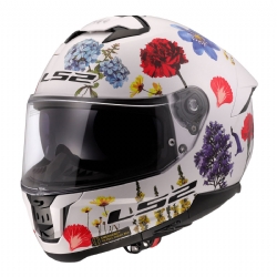 Casco LS2 FF808 Stream II Flowers Blanco