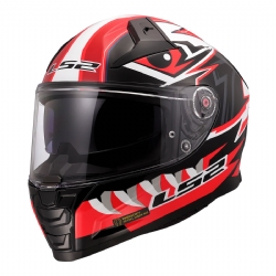 Casco LS2 FF811 Vector II Buntri Negro / Rojo