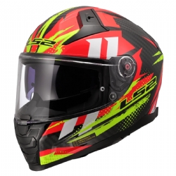 Casco LS2 FF811 Vector II C Tantic Rojo / Amarillo Hi-Vis