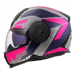 Casco LS2 FF902 Scope II Oxyd Gris / Azul / Purpura