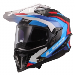 Casco LS2 MX701 Explorer C Frontier II Blanco / Azul