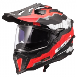 Casco LS2 MX701 Explorer C Trick Blanco / Rojo