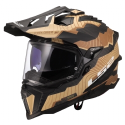 Casco LS2 MX701 Explorer C Trick Marrón / Sand