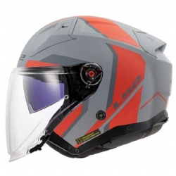 Casco LS2 OF603 Infinity II Focus Gris / Rojo