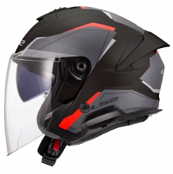 Casco LS2 OF618 Verso II Air Negro / Rojo