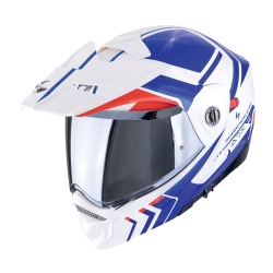 Casco Scorpion ADX-2 Lewis Blanco / Azul / Rojo