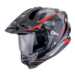 Casco Scorpion ADF-9000 Air Feat Negro / Plata / Rojo