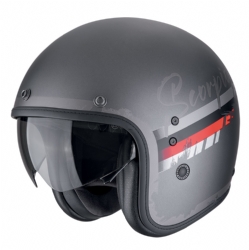 Casco Scorpion Belfast EVO Adonis Plata Mat / Rojo