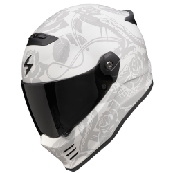 Casco Scorpion Covert FX Dragon Mate Gris Claro / Plata