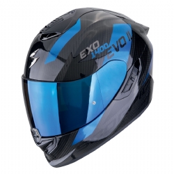 Casco Scorpion EXO-1400 EVO II Carbon Air Platted Negro / Azul