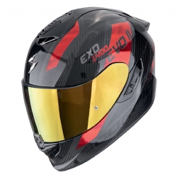 Casco Scorpion EXO-1400 EVO II Carbon Air Platted Negro / Rojo