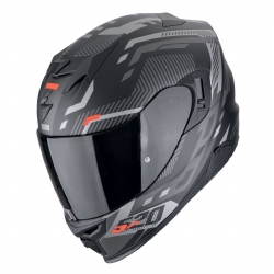 Casco Scorpion EXO-520 EVO Air Ranka Negro Mate / Plata / Rojo