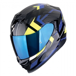 Casco Scorpion EXO-520 EVO Air Sensus Negro / Azul / Amarillo Neon