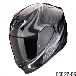 Casco Scorpion EXO-520 Evo Air Terra Negro / Plata / Blanco