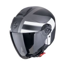 Casco Scorpion EXO-City II Blur Plata Mate / Negro / Blanco