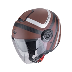 Casco Scorpion EXO-City II Riva Marron / Plata