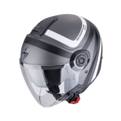 Casco Scorpion EXO-City II Riva Plata Mate / Negro / Blanco