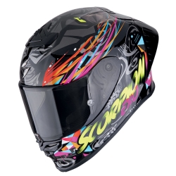 Casco Scorpion EXO-R1 EVO II Air Savage Negro / Azul / Rosa