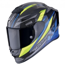 Casco Scorpion EXO-R1 Evo Carbon Air Runner Negro / Azul / Amarillo Neon