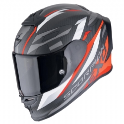 Casco Scorpion EXO-R1 Evo Carbon Air Runner Negro Mate / Rojo