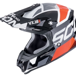 Casco Scorpion VX-16 EVO Air Analog Negro / Rojo