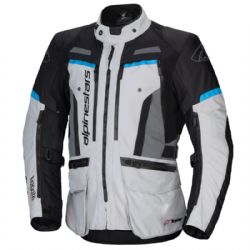 Chaqueta Alpinestars Bogota Pro Drystar Gris Claro / Negro / Cyan