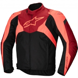 Chaqueta Alpinestars T-Jaws V4 Negro / Rojo Fluor / Rojo Oscuro