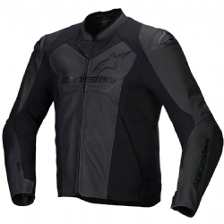 Chaqueta piel Alpinestars Faster V3 Airflow Negro