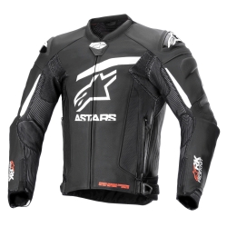 Chaqueta piel Alpinestars GP Plus R V4 Rideknit Negro / Blanco