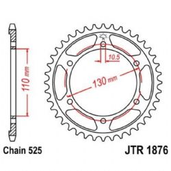 Corona JT Sprockets JTR1876.43ZBK Negro