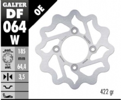 Disco de freno Galfer DF064W Wave Fijo 185x4mm