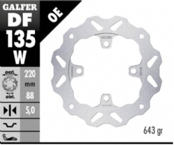 Disco de freno Galfer DF135W Wave Fijo 220x5mm