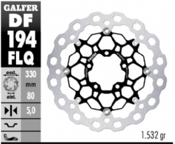 Disco de freno Galfer DF194FLQ Flotante Cubiq Nucleo Acero 330x5mm
