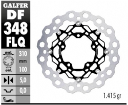 Disco de freno Galfer DF348FLQ Flotante Cubiq Nucleo Acero 310x5mm