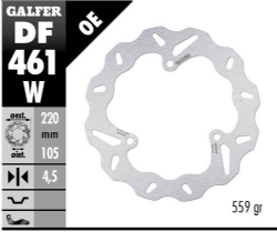 Disco de freno Galfer DF461W Wave Fijo 220x4.5mm