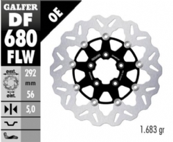 Disco de freno Galfer DF680FLW Wave Flotante Nucleo Acero 292x5mm