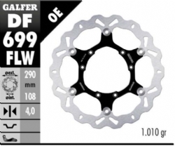 Disco de freno Galfer DF699FLW Wave Flotante Nucleo Acero 290x4mm