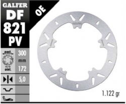 Disco de freno Galfer DF821PV Round Brake Track 300x5mm