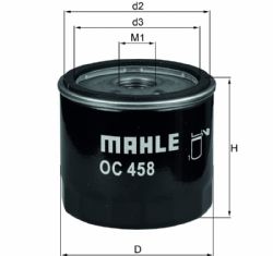 Filtro aceite MAHLE OC458