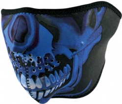 Mascara ZAN Headgear Half Mask Azul Chrome Skull WNFM024H