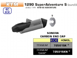 Silencioso escape Arrow 72501SKN Sonora KTM 1290 SuperAdventure S 2021