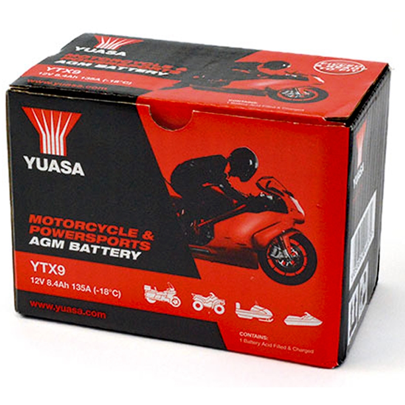 Batería Yuasa moto YTX9-WC (YTX9-BS) 12V 8Ah